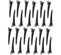 Pinces Crocodiles Cheveux - 24pcs Pinces à Cheveux en Alligator Pinces à Bec de Canard Barrette Métal Alligator Antidérapante Femme Fille,Pinces à cheveux crocodile métal pour coiffure salon(8.5cm)