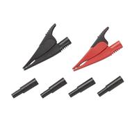 Fluke Jeu de pinces crocodiles enfichables AC285-FTP 4 mm CAT III 1000 V CAT IV 600 V noir/rouge