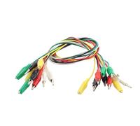Pinces crocodiles, fil de test, pinces crocodiles doubles, câbles de test, pinces crocodiles électriques, bricolage, pinces crocodiles, fils de test(Medium size 10pcs)