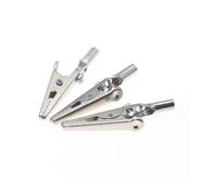 Pinces crocodiles nickelées de 50 mm, lot 50/100 pièces, pinces test à poignée unique for sondes électriques(50 piece)