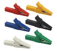 Pinces crocodiles robustes multicolores de 55 mm - Pinces à sonde de test crocodile for tests électriques(6pcs Set)