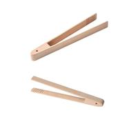 Pinces Cuisine en Hêtre 32cm, Pince Pâtisseries | Prise Confortable, Manche Long Résistant à Chaleur, Service au Barbecue, Buffet, Salade et Crêpes