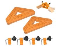 Pinces d'angle en bois | Ensemble de serrage à onglet à 45 degrés, 6 pièces | Pinces à bois de précision réutilisables pour panneaux, cadres, meubles de maison, artisanat, projets intérieurs et extéri