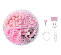 Pinces de Bureau Rose Métal Plastique Multi-fonction pour Fixer Papier | Présent Rentrée, Usage Maison et Bureau, Lot Décoratif Réutilisable, Résistant à L’usure