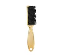 Pinces de Coiffure, Coiffeur de Coiffure à Manchette à Poils en Plastique Brosse Cheveux avec une Brosse en Fibre Dense Cou Cou pour les Salons beauté, les Barbiers, (GOLD)
