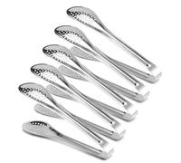 Pinces de Cuisine en Acier Inoxydable, 17.8cm Multifonction Pince Alimentaire pour Cuisiner Griller et Cuire, pour Barbecue, Salade, Pain, Buffet, Hôtel Restaurant