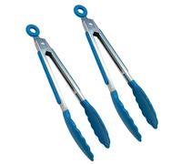 Pinces de Cuisine en Acier Inoxydable - 2 Pièces 18 cm Anti-Brûlure Acier Inoxydable Antiadhésif - Pinces de Cuisson pour Grill,pour Maison Buffets Griller Cuisiner BBQ et Remuer des Salades
