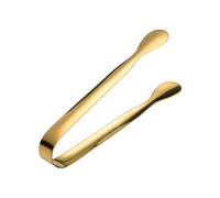 Pinces de Cuisine en Acier Inoxydable Lot De 5 Mini Pinces À Glaçons En Acier Inoxydable For Salade, Glace, Pain, Viande, Fruits, Cuisine(5PCS Gold)