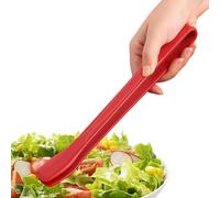 Pinces De Cuisine En Silicone - Pinces De Cuisine Rouges Résistantes Aux Hautes Températures De 11 Pouces, Conception Anti-rayures | Outil De Retournement Des Aliments, Retourneur De Pour Salade