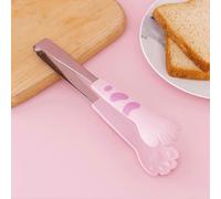 Pinces de cuisine, jolie forme de patte de chat, en acier inoxydable, petites pinces à salade et à g