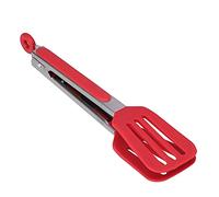 Pinces de Cuisine, Pinces en Acier Inoxydable avec Tête en Silicone, Pince à Spatule pour Salade de Pâtes et Steak Barbecue de 12 Pouces pour la Cuisson des Grillades(9 pouces Rouge)