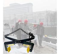 Pinces de levage de pierre réglables noires à maillons de chaîne, pinces verticales avec patins en caoutchouc, ouverture de 11,8 à 20,1 pouces pour un levage et une manutention en toute sécu