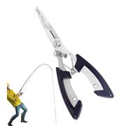 Pinces de pêche en acier inoxydable, pinces à pince à poisson - Ligne de coupe | Outil de pêche mis à jour résistant à l'eau salée multifonction en acier inoxydable pour la pêche à la mouche