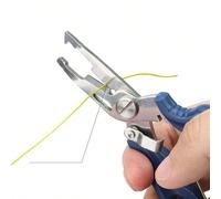 Pinces de pêche multifonction Accessoires pour équipement de pêche en hiver Pinces étau Ciseaux à monter des mouches Ensemble de tresses Pinces à poisson rouge,noir,jaune,bleu,Noir + corde manquante,C