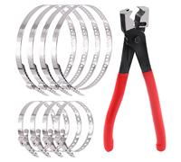 Pinces de pince de tuyau de Swpeet 9Pcs à usage polyvalent avec petit et grand kit d'assortiment de pince de démarrage CV en acier inoxydable, Pinces à col Clic-R réglables pour la plupart