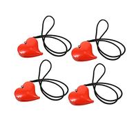 Pinces de Poussette de Cœur, Lot de 2 Sets de Sets de Paires Rouge | ABS et Nylon, Fermeture Douce et Sûre, pour Couverture ou Couette, Usage Poussette ou Lit Bébé