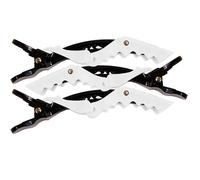 Pinces de s paration Mia Super Clamps Professional Series pour le s chage, le coiffage et le maquillage - Noir et blanc (4 pi ces)