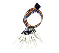 Pinces de test avec fils de connexion mâles de 20/30 cm et pince for circuits intégrés SOIC, pinces de test for câblage d'alimentation(White 10P,200MM_FEMALE)
