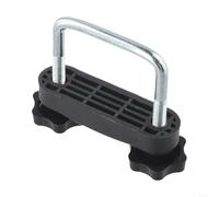 Pinces de toit en métal avec support en U et écrou de verrouillage pour coffre de toit Accessoires en toute sécurité avec tige amovible 68 cm Compatible avec plusieurs systèmes de toit (6 cm)