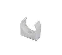 Pinces de tuyaux en plastique, pince pour conduit, support pour tuyau d'eau, 10 pièces, diamètre 16 mm, 25 mm, 32 mm, 40 mm, support en PVC en U simple en plastique pour tuyau chaud-froid (40 mm)