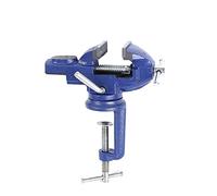 Pinces d'établi Étau de table mécanicien léger à pince Base pivotante 360 degrés Pince en fonte(60mm black)