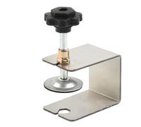 Pinces d'installation avant de tiroir en acier robuste, clips de montage réglables avec coussinets en silicone pour un alignement précis, outil de serrage en G argenté pour fixation de façade