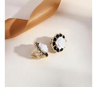 Pinces d'oreilles légères en laiton et acier blanc électrique, idéales pour les oreilles non percées à la recherche d'une solution simple mais élégante (03)