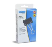 Pinces double clip noir Rapesco 19 mm - Boîte de 80