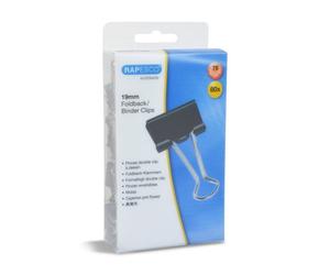 Pinces double clip noir Rapesco 19 mm - Boîte de 80