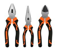 Pinces électriques, jeu de 3 pinces, électricien en acier antirouille avec poignée antidérapante comprenant 8 combinées, 6 diagonales et 6 becs longs, Alicates Para Electricistas