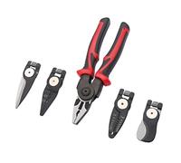 Pinces En Acier Haute Résistance Outil À Main Ensemble De Dénudeurs De Fil Pour Les Tâches Des Électriciens Bricoleurs Avec Têtes Changement Rapide Outil Main En Métal