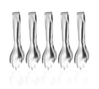 Pinces En Acier Inoxydable 5 Pièces, Pinces Cuillère Et Fourchette Deux-En-Un, Pinces À Pain, Pinces À Barbecue, Pinces À Buffet, Pinces À Salade