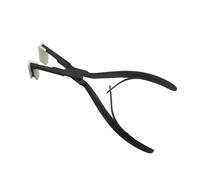 Pinces en acier inoxydable for Extensions de cheveux à bande adhésive, outils d'extension de cheveux à scellage plat for usage professionnel en Salon Outil Coiffure Salon & Maison(Black)