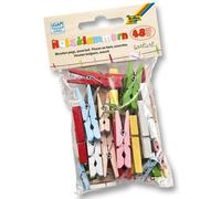 Pinces en bois 3 tailles assorties 48 pièces