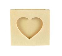 Pinces En Bois Mini Cadre Photo Coeur 4,3 Cm 4 Pièces