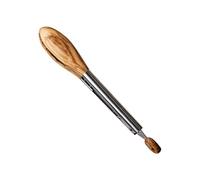 Pinces en bois pour cuisson, Pinces à bois - Pinces à salade Accessoires de cuisine | Pince de cuisine polyvalente en bois d'olivier avec poignée en acier inoxydable pour cuisiner, salade, serveur