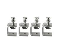 Pinces en C en acier inoxydable 1/2/4X for montage en U, petit bureau, vis de positionnement réglable, besoins de serrage généraux(4pcs)