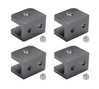 Pinces en cuivre de qualité supérieure pour étagères en verre, peut accueillir 10 verres de 12 mm d'épaisseur, parfaites pour une décoration d'intérieur élégante (argenté)