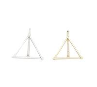 Pinces en épingle à cheveux en alliage 2 PCS Fashion Triangle Hollow Clip Clip géométrique Alloy Hairpin Clamps Hair Accessories Gold & Silver