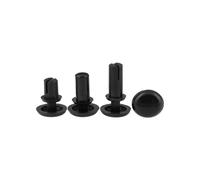 Pinces en nylon, 20 pièces, rivets expansibles de type R plastique noir, écrous à vis, boucle fixation for carte PC R2024-R6080(R5045 20pcs)