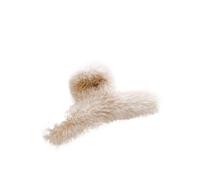 Pinces en peluche d'automne et d'hiver, grandes pinces simples, pinces à cheveux en forme de requin(Off white)