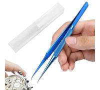 Pinces fines de précision, pinces à cheveux pointues, pinces à cheveux fins non magnétiques avec boîte de rangement, pince à pointe fine de précision, outil de réparation de téléphone en