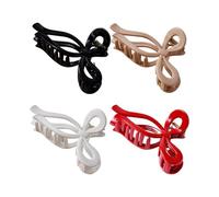 Pinces Griffe Pour Les Cheveux Épais - 4 Pièces Accessoires De Coiffure Pour Fille | Barrettes en Silicone - Pour Activités Sportives École Anniversaire Amies Fillettes Adolescentes Fille