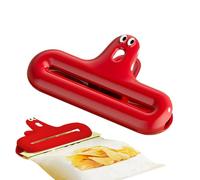 Pinces larges pour sac à goûter, poignées alimentaires ménagères, expression mignonne, ressort élastique intégré, clips d'étanchéité fraîcheur collation avec trou pour le salon