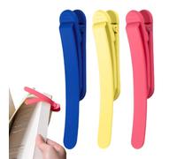Pinces latérales, marque-pages, marqueurs de lecture en silicone, clip automatique pratique, outil de maintien flexible pour journal, support latéral à prise en main douce, aide à l'apprentissage