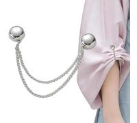 Pinces Magnétiques pour Vêtements - Pinces à Bouton Magnétiques Métalliques avec Chaîne - Accessoire Mode pour Pantalon Manche Ourlet Robe Chapeau Écharpe Femme
