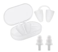 Pinces-Nez pour la Natation, Bouchons d'Oreilles de Natation, Pinces Nasales Étanches en Silicone, Clip de Nez Invisible pour la Natation et la Plongée