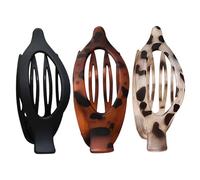 Pinces plates pour cheveux en forme de griffe - 3 pièces en platine antidérapantes pour cheveux bouclés Extension queue de cheval - Presasaldi style français pour queue de cheval bouclés