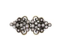 Pinces Pour ChâLe Et Cardigan 3 pièces rétro pull tourbillon Clip Cape Clips Blouse chemise revers col Cardigan mode femmes filles brillant cristal broche pour Chemise(Style 2 bronze)