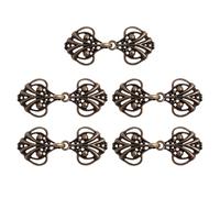 Pinces Pour ChâLe Et Cardigan 5 paires Vintage tourbillon boucle Cape fermoir attaches bouton coudre sur crochet et oeil broche pince pour Chemise(TypeD Antique Bronze)